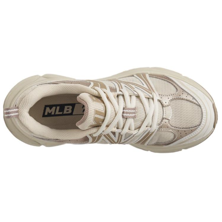 New MLB New York Yankees Anti Slip Wear Resistant Low Top Running Shoes Unisex Beige 3ARNAC24N-50BGS