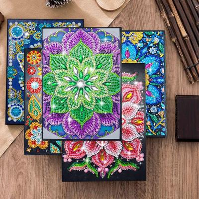 Quaderno A5 Adesivo Diamante Creativo Fai da Te 2025: Libro di Pittura Diamantata per Bambini da 50 Pagine dalla Forma Speciale