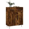 Sideboard Smoked Oak 69.5x34x90 Cm Engineered Wood