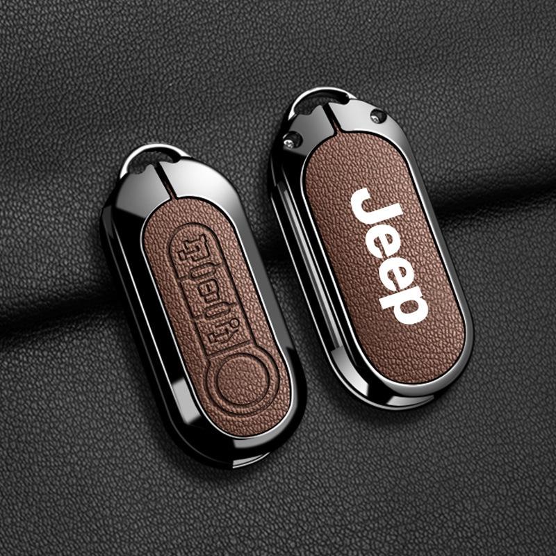 Compatible Jeep Key Case for Compass, Renegade, Cherokee, Grand Commander, Grand Cherokee