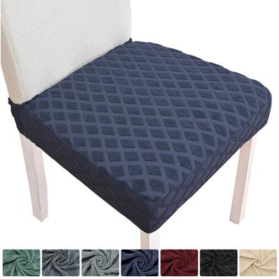 Karierter Stuhlbezug, Stretch-Sitzbezug für Esszimmer, rutschfeste Stuhlkissenbezüge