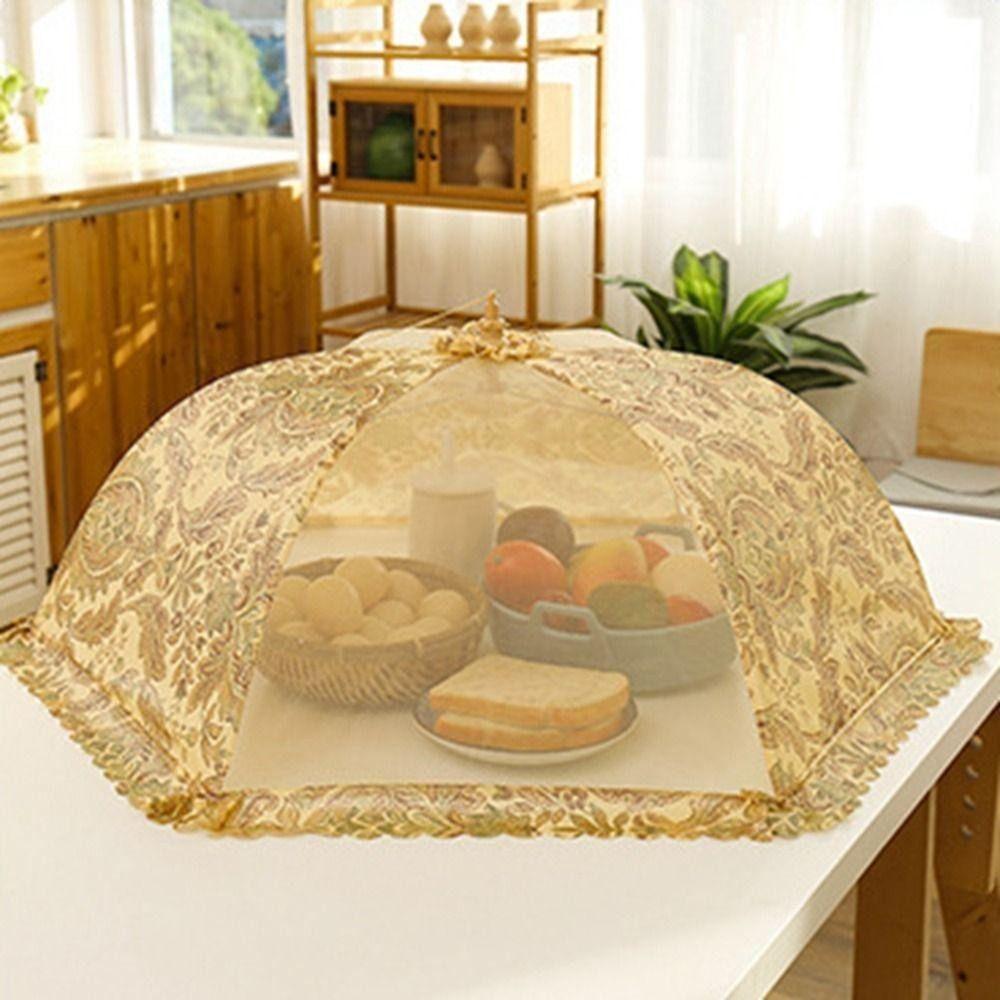 Durable Foldable Food Covers Anti Fly Mosquito Breathable Dining Table Mesh Cover Dustproof Vegetable Cover Umbrella
