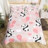 Panda Duvet Cover Set King Size Black And White Animal Comforter Cover With Pillowcases Starry Sky Blue Ultra Soft Quilt Cover