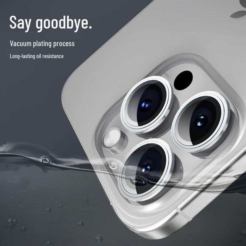 iPhone 15 Pro Dazzling Tempered Glass Camera Lens Protector (3-Pack)