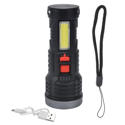 LED-Taschenlampe mit COB-Seitenlicht USB-Aufladung Ultrahelle Taschenlampe Tragbare elektrische Taschenlampe für