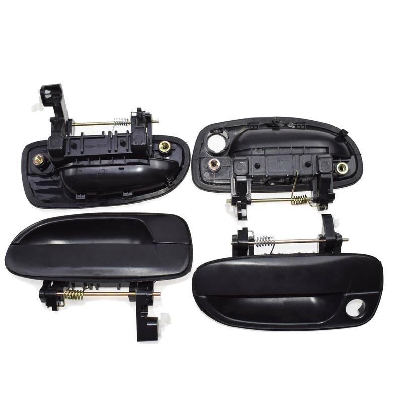 DT08 4PCS(Front Rear Left Right)Outer Outside Exterior Door Handle Black for Hyundai Accent 2000-2005 New
