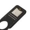 For iPhone 15 RFID Blocking Card Holder Phone Case Mirror Kickstand Imprinted PU Leather Coated TPU Cover with Shoulder Strap