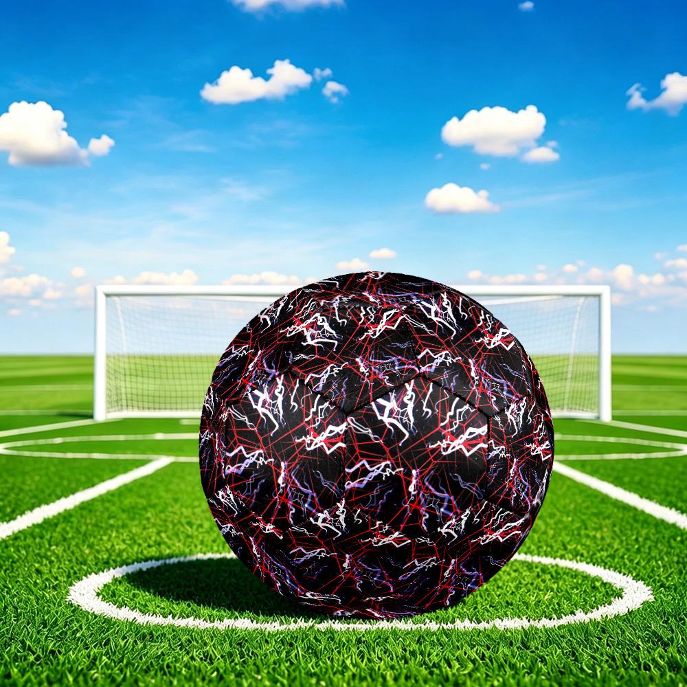 1pc Neon Web Patterns Size 5 Soccer Ball Professional Match Training Football Indoor &Outdoor Sports Ball Lightweight Durable c6542