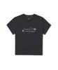 SNOWPEAK APPAREL Aerocool Women'S Crop Lettering Short Sleeve T-Shirt (S26Mwfts25) Dark Navy