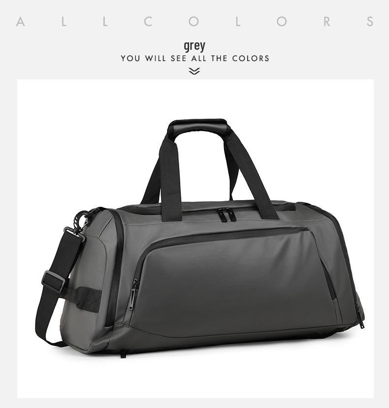 Stylish Men's Travel Bag - Large Capacity Gym Bag with Dry/Wet Separation & Shoe Compartment