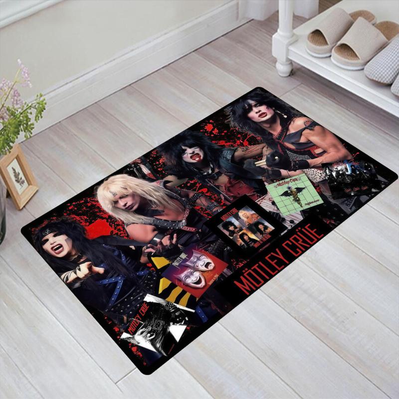 Mötley Crüe Carpet Rug for Living Room Bedroom Home Sofa Decoration,Kids play Non-slip Floor Mat