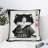 Ukiyo-E Art Japanese Cat Riding Pillow Cover Soft Cushion Cover Kawaii Pillow Case For Sofa Bedroom Home Decor