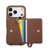 Lychee Pattern Wrist Strap Card Holder Case for iPhone 17 Pro/Pro Max