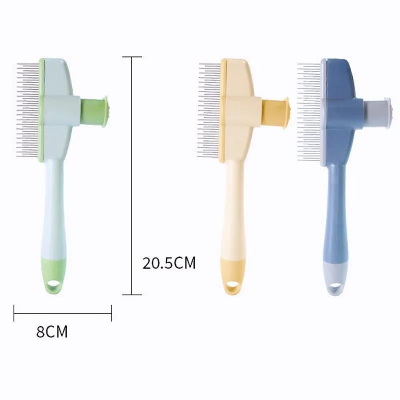 Dog Comb Pet Hair Remover Self-cleaning Cat Brush Massage Dog Brush One Click Combs for Cats Hair Knot Opening Pet Accessories