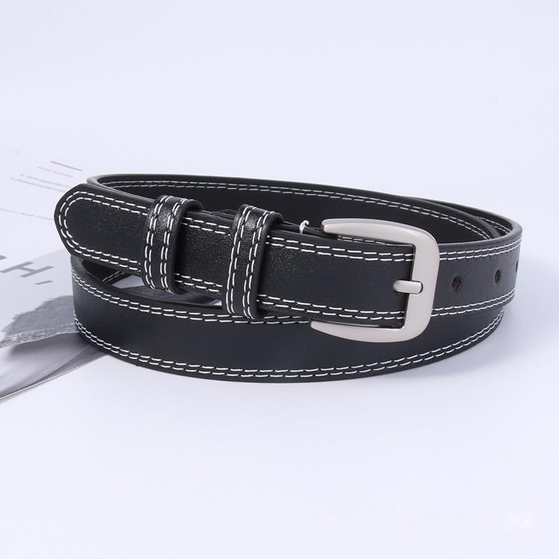 Denim Womens Vintage Belt Minimalist Black Versatile Trendy Korean Accessory