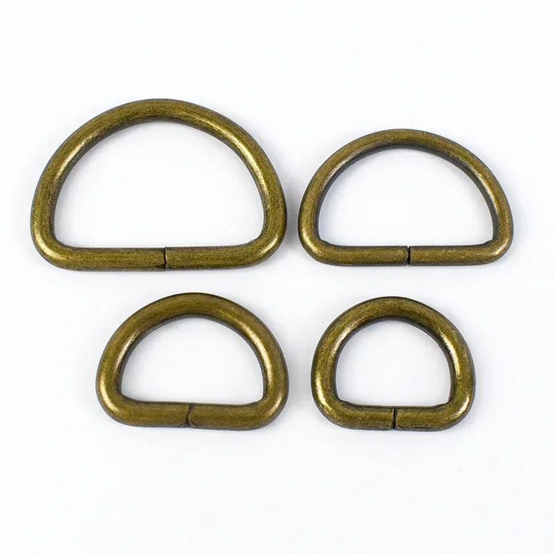 Meetee 10Pcs 13-50mm Metal Buckles Bag Strap O D Ring Buckle Backpack Belt Webbing Dog Collar Loop Clasp DIY Leather Accessories