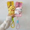 KEYSION Cute 3D Cartoon Plush Case for OPPO A9 2020 with Lanyard Soft Silicone Shockproof Phone Cover for OPPO A5 A9 2020