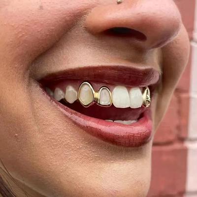Hip Hop Hollow Star Tooth Grillz Teeth Decoration Tooth Caps Fangs Dental Grills For Women Men Jewelry Cosplay