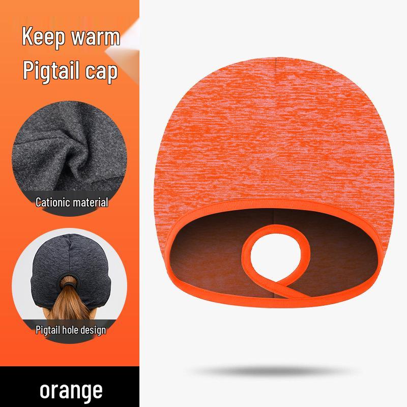Winter Fleece Ponytail Hat: Windproof, Quick-Dry, Ear-Protecting for Running, Hiking, Cycling