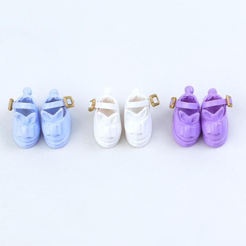2Pcs 1:12 OB11 Cute Princess Pearl Mary Shoes Doll Classic Shoes Suit For Ob11 1/12 Bjd Detachable Doll Gsc DOD Doll Accessories