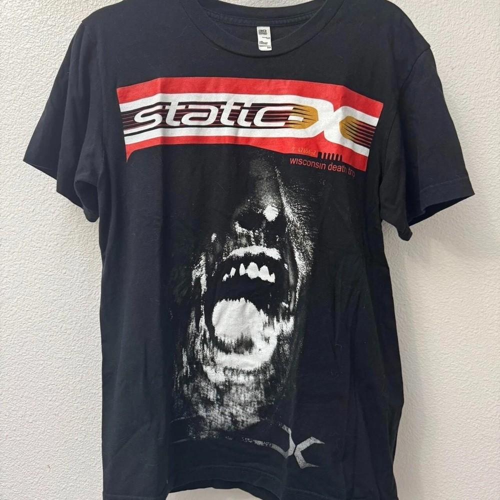StaticX tour rock music short sleeve black color shirt Reprint S5XL Unisex T-Shirt XL