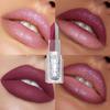 Rossetto Vellutato Opaco Bicolore - Fango Labbra Waterproof a Lunga Durata nelle Tonalità Ghiaccio Iridescente e Prugna Profondo