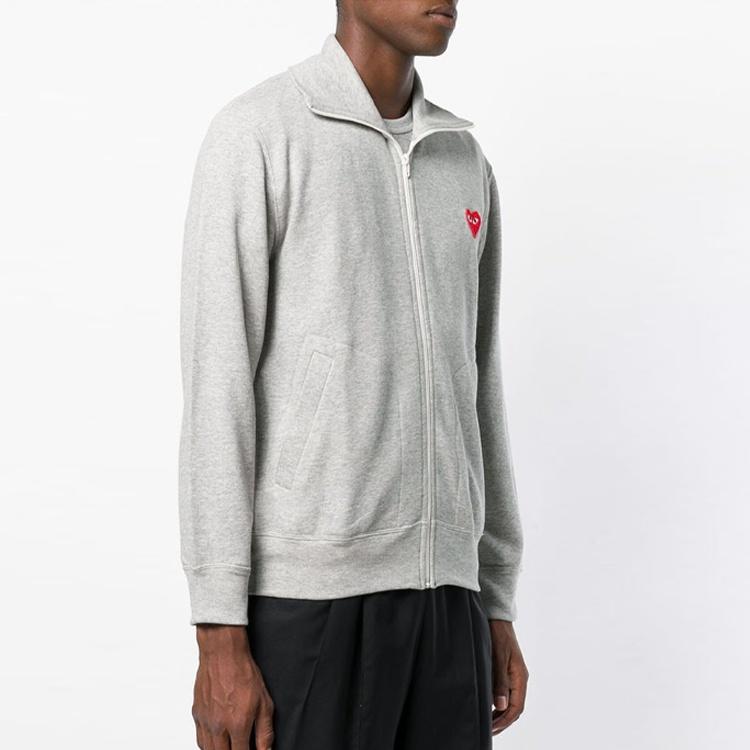 Comme des Garçons PLAY Sudadera con Cremallera y Cuello Redondo COMME des GARCONS PLAY 'Gris' para Hombre AZ-T252-051-1