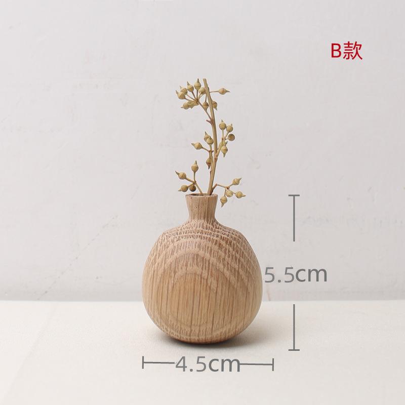 Wood Decorative Plant Pots Tall Small Vase Wooden Vase Leakproof  Flowerpot Indoor Decorations Plants Holder Or Home Flowers