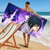 Serviette de plage impression d'art Épée Sasuke, Grande Serviette Douce à Séchage Rapide pour Plage Camping Natation