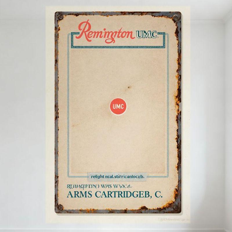 

Vintage Remington UMC Ammunition Rustic Metal Sign, Retro Decorative Tin Sign with Rust Edge for Bar Pub Home Wall Decor, Old-Fa 20x30cm（7.8x11.8inch）