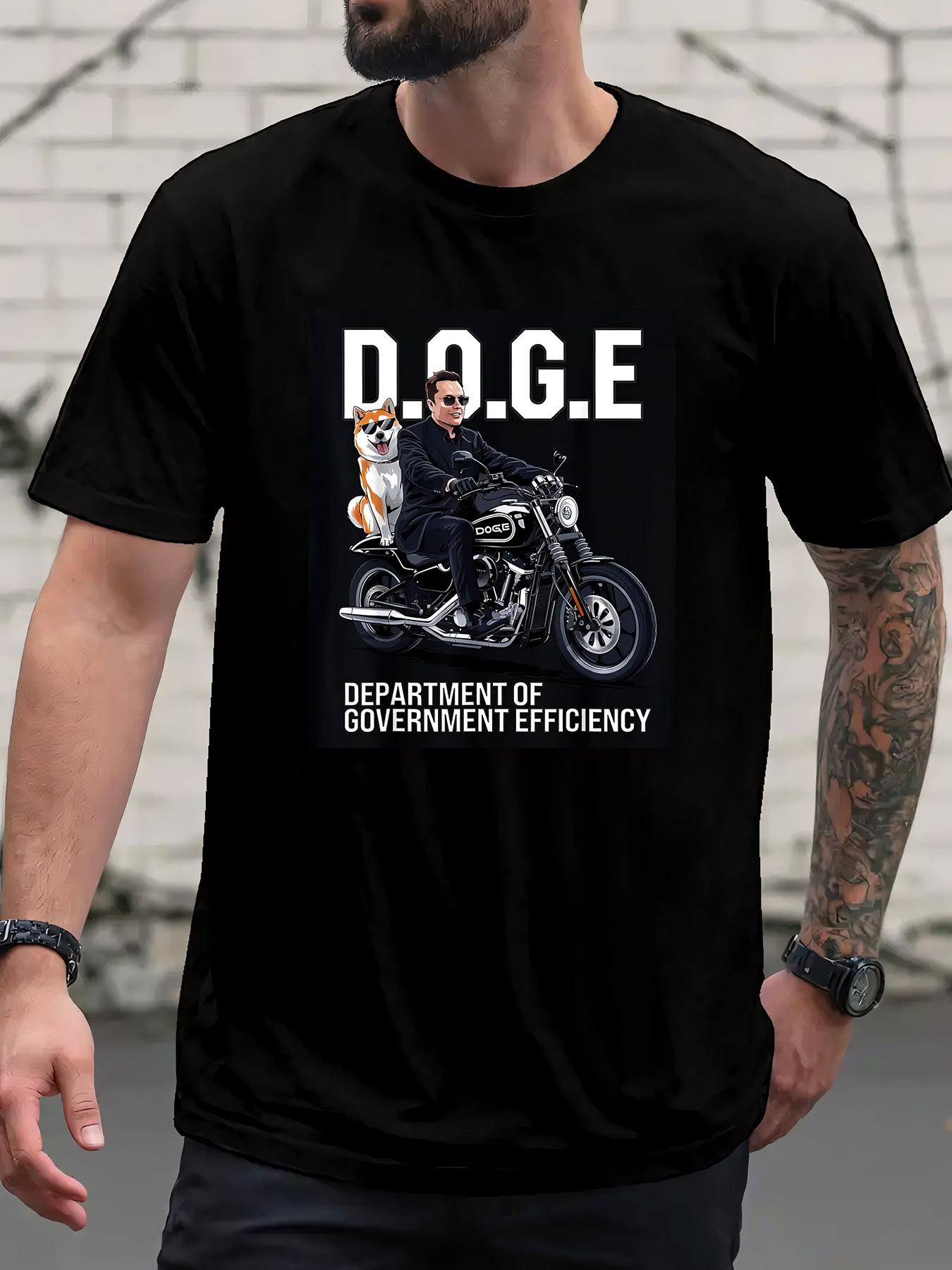 Black Tshirt with D.O.G.E. Department of Government Effic... S