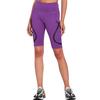 adidas Padrão Geométrico Shorts Justos de Fitness Shorts Femininos Roxo HG6867