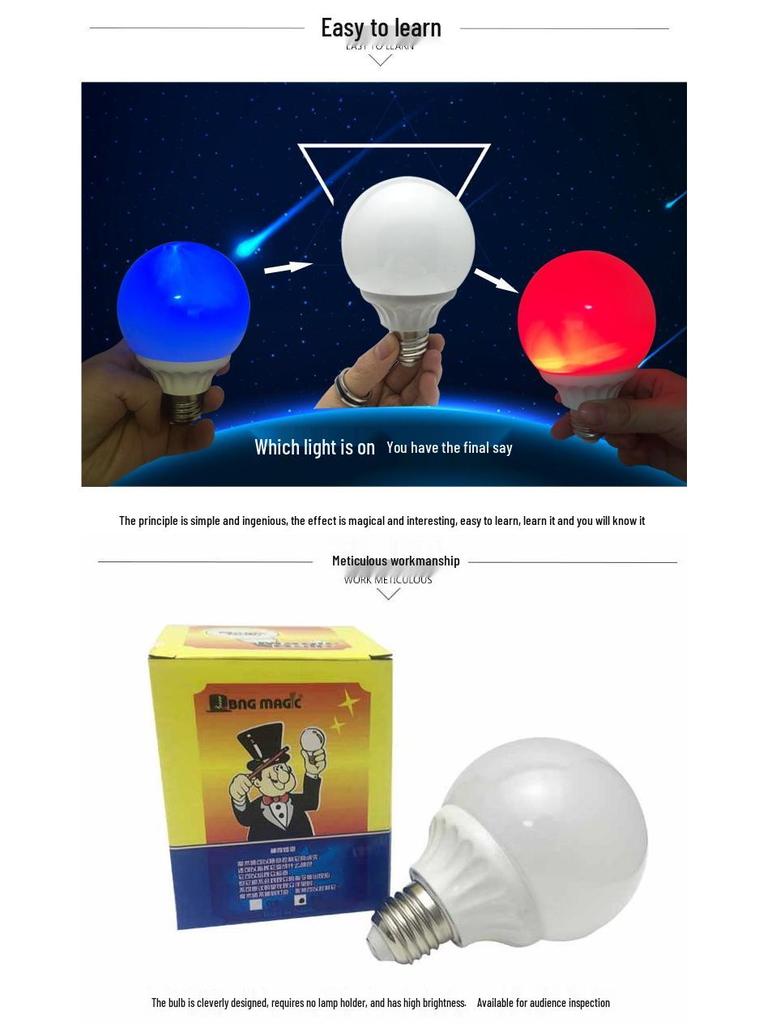 Magic Mind Control Light Bulb: Magnetically Activated Self-Lighting for Performances