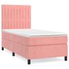 Box Spring Bed with Mattress Pink 80 x 200 cm Velvet