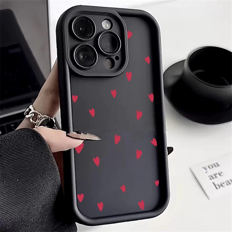 Cute Love Heart Silicone Phone Case For Xiaomi Redmi Note 14 13 12 Pro Plus 5G 12S 11S 11 Redmi 13C 14C 13 4G Shockproof Cover