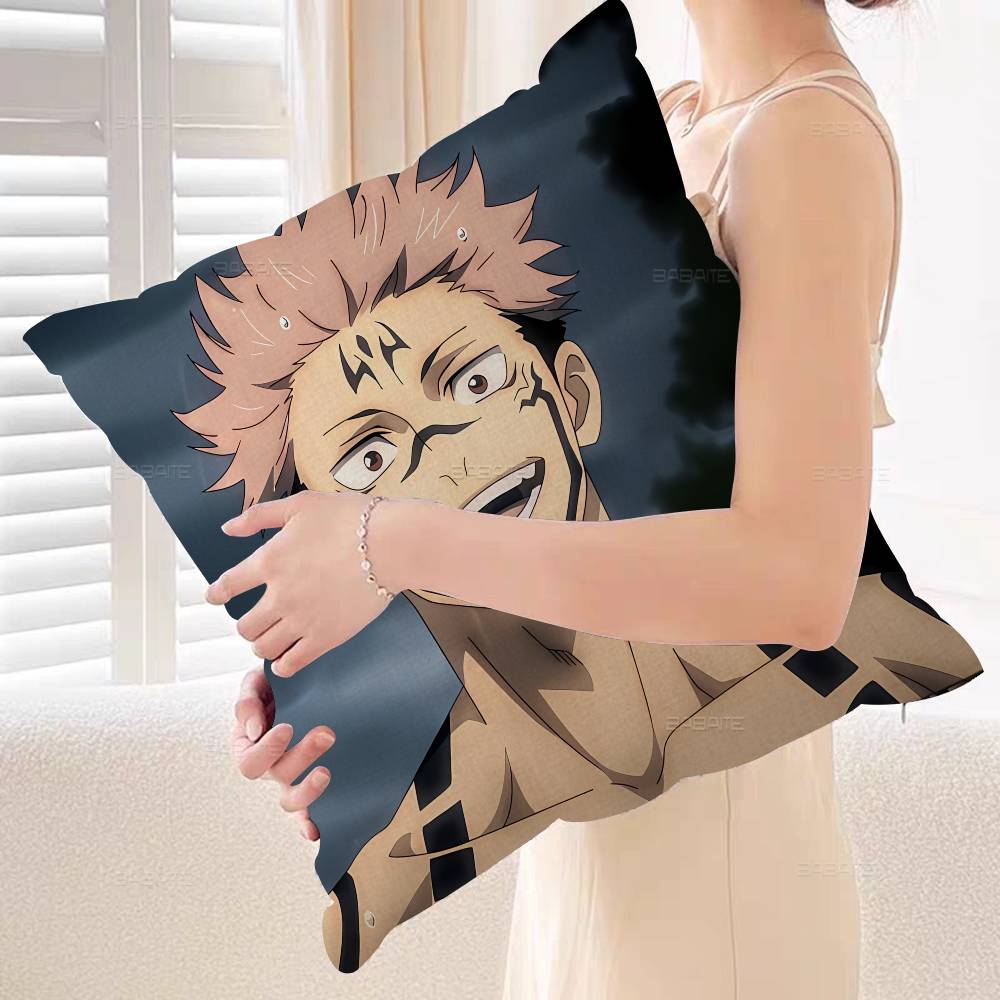 Anime Character Jujutsu Kaisen Ryomen Sukuna Pillow Cushion Cover Pillowcase Living Room Sofa Home Decor Customized