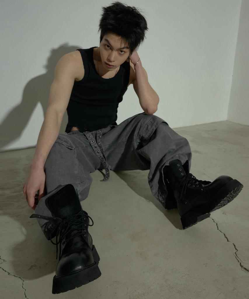 Lanarchive [5014] Shadow Flap Combat Boots