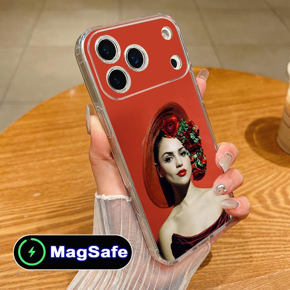 

Fashion Eiza Gonzalez Clear TPU Magsafe Mobile Phone Case for iPhone 17 16 15 14 13 12 11 Air Pro Max Plus Mini Colorful Cover iPhone 11 Pro Max