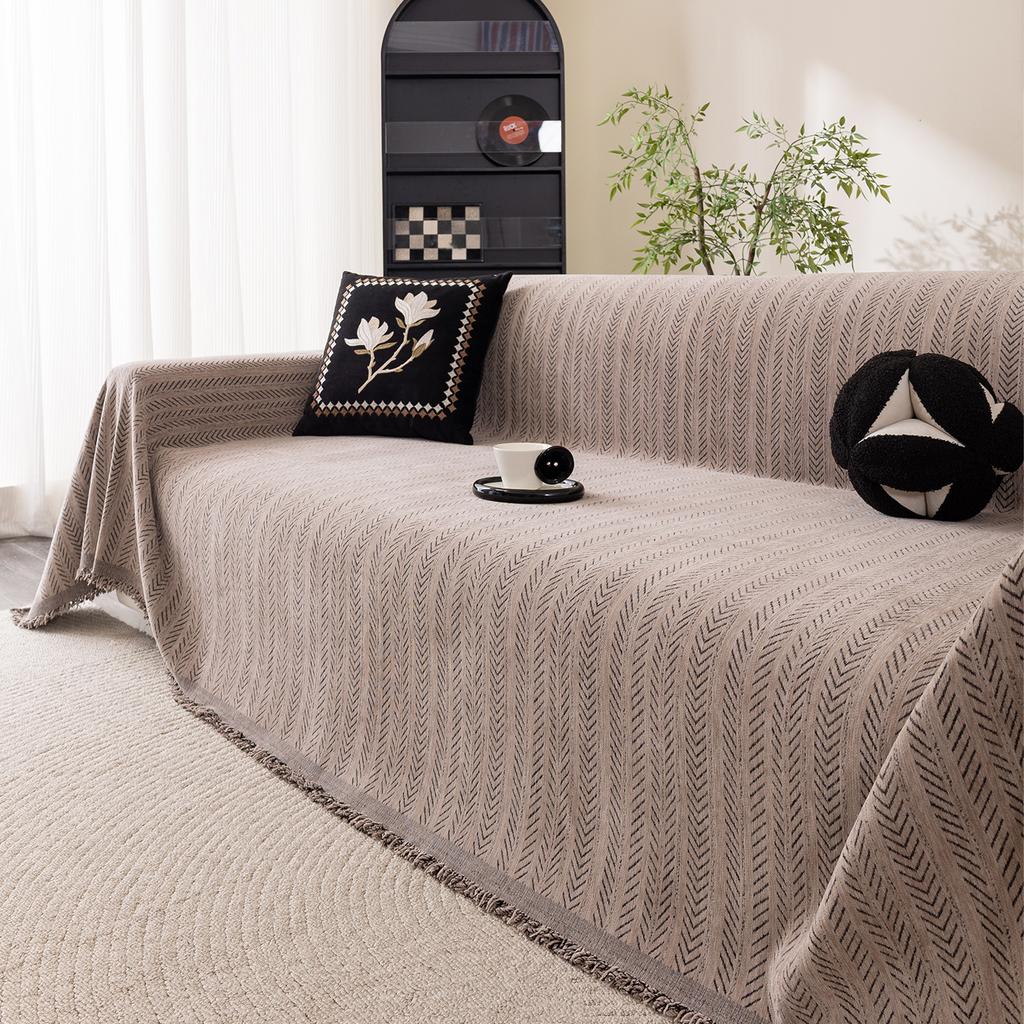 Simple and modern solid color sofa towel, high-end cross-border sofa cover, one-piece sofa cover, sofa cover blanket
