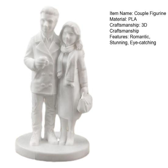 Yousheng Anniversary Couple Figurine, 3D Printed Husband And Wife Statue, Romantic Valentine's Day Wedding