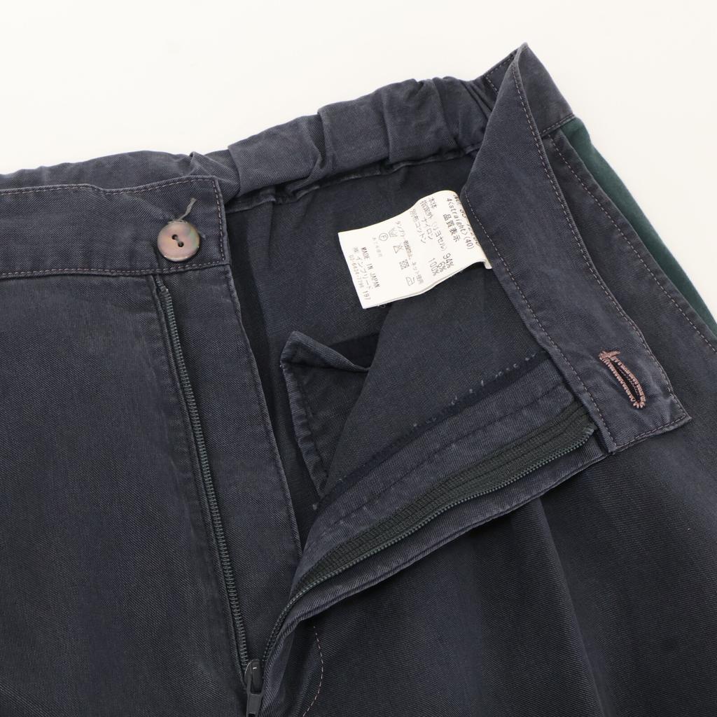 ROSIER Navy Cotton Wide Pants Bottoms 40 grayUsed