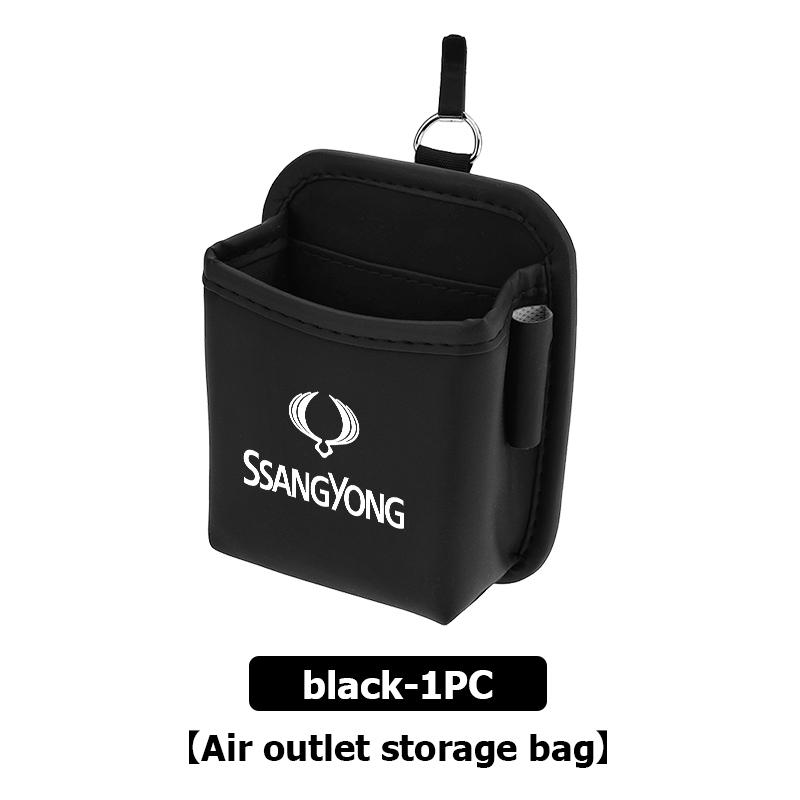 For SsangYong Car Storage Bag Air Vent Dashboard Tidy Hanging Organizer Box Auto Accessories Actyon Korando Turismo Musso Rodius