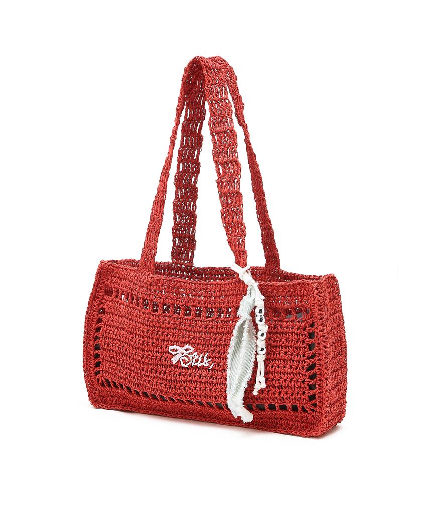 Jill By Jillstuart [Air] Raffia Shoulder Bag - 2 Colors