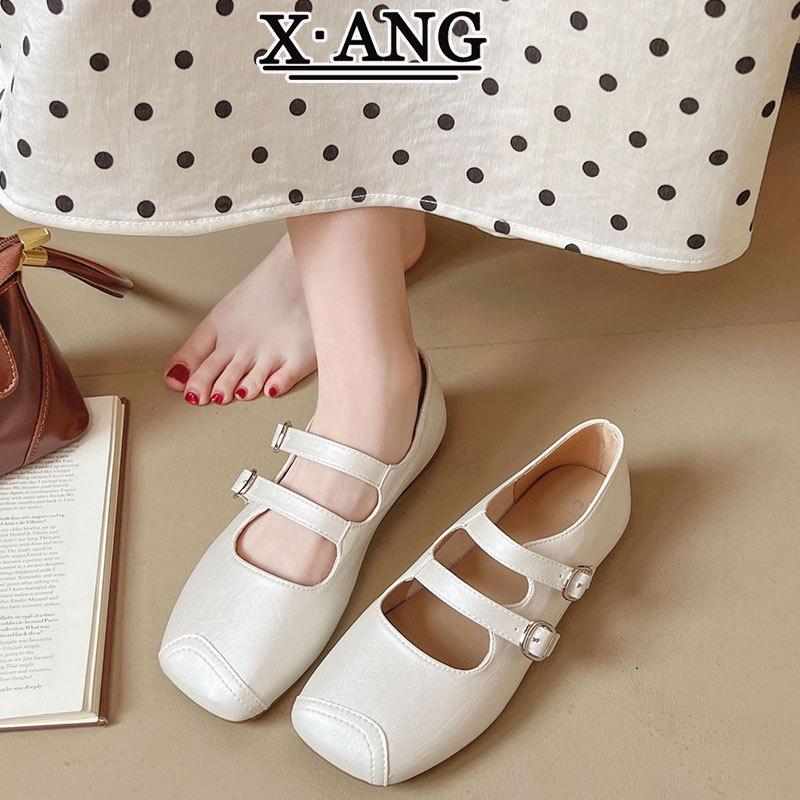 Leather Soft Sole Is Not Tired of Women's Shoes Mary Jane Shoes, New Summer with Skirts and One Pedal Single Shoes