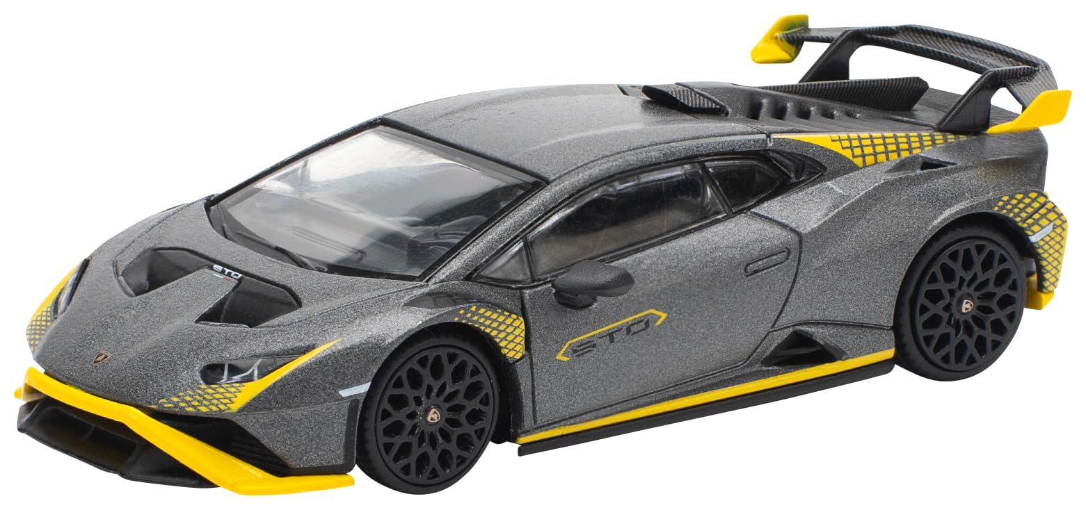 POP RACE Lamborghini Huracan Sto Matte Gray Finished Model PR640242 1/64