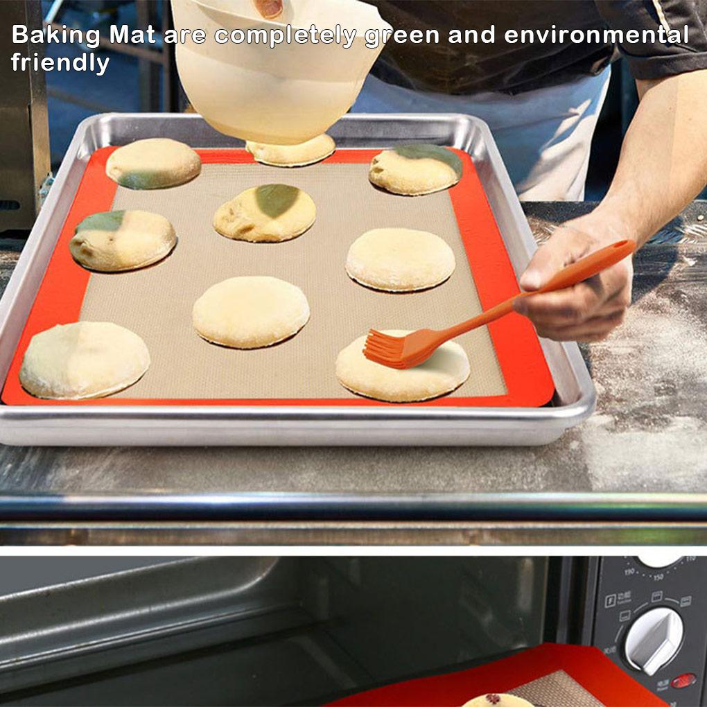 Silicone Baking Mat Flexible Rectangular Odorless Non-Stick Heats-resistant Home Restaurant Bakery Cooking Pad Accessories