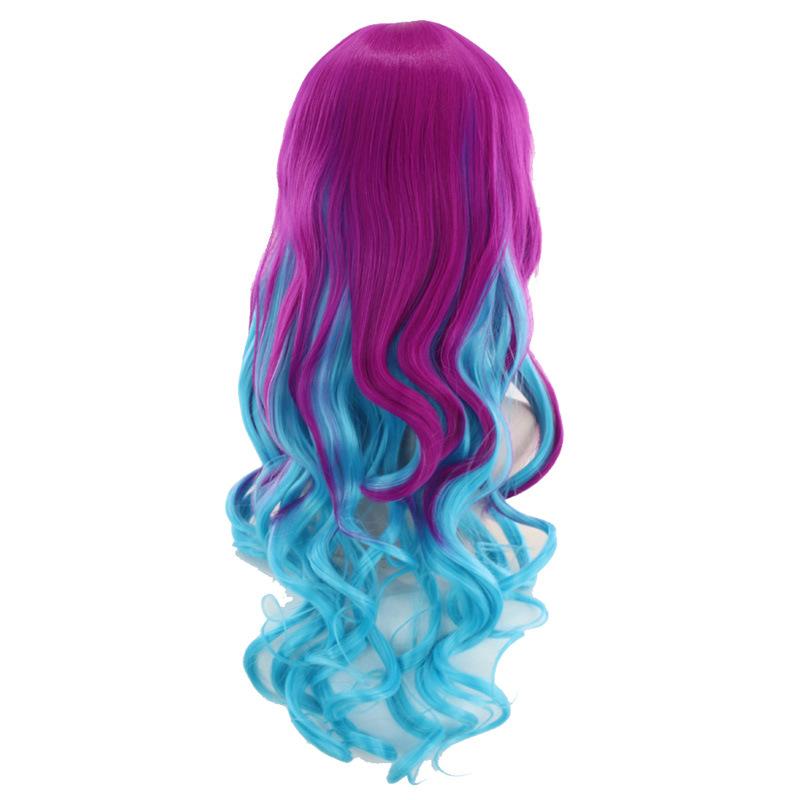 Cos anime Perücke pink Lolita süß Lolita Doppelknoten Halloween Farbe langes lockiges Haar