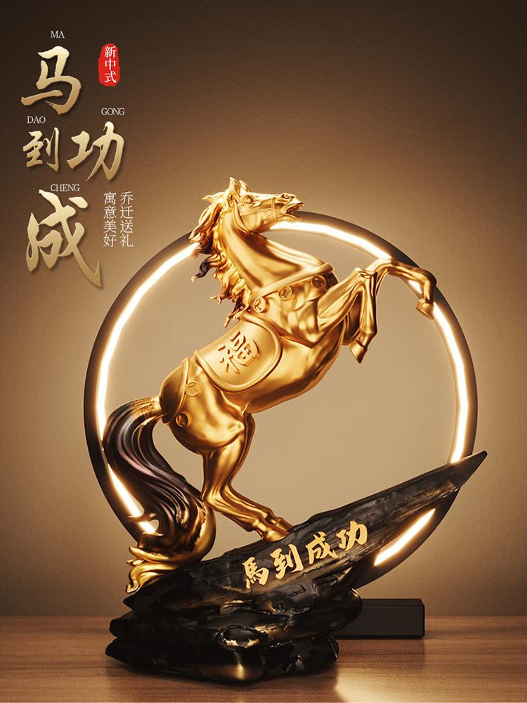 Neue Chinesische Stil Luxus Pferde Statue "Erfolg", High-End Wohnzimmer Dekoration, Eingangsbereich Büro Feng Shui Ornament Geschenk