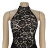Women's Sexy Halter Lace Sleeveless Split Dress - European/American Fashion