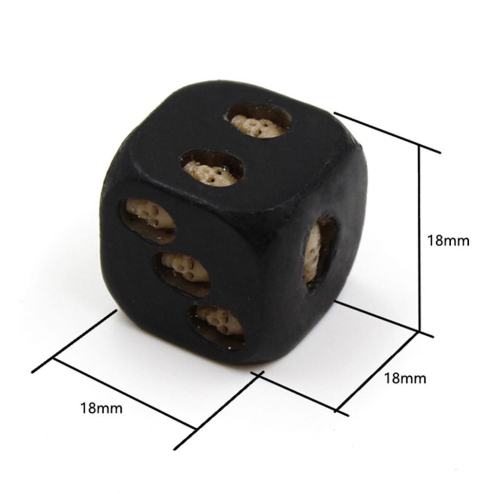 5pcs/set Halloween Skull Dice Decorative Black Skull Dice  of Halloween Party Death Table Game Toy Death Set of 5 18mm